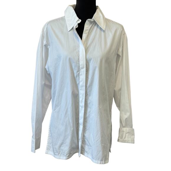 New ~ OPEN EDIT ~ ( Nordstrom) 100% Cotton Button-Up Shirt Small - Picture 1 of 4